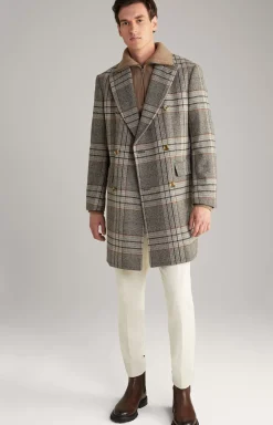New JOOP! Opoldo coat in a grey pattern grey patterned