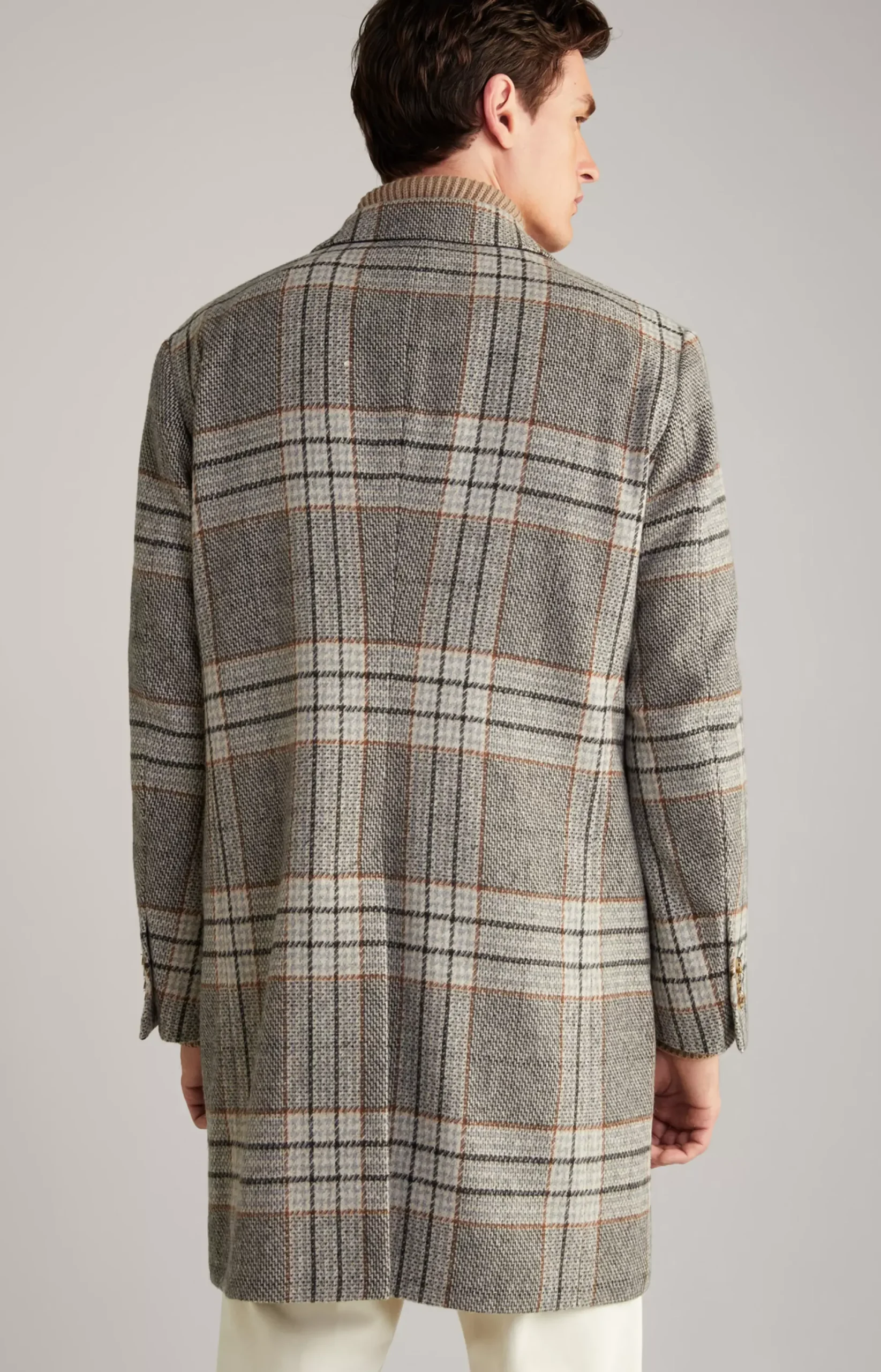New JOOP! Opoldo coat in a grey pattern grey patterned