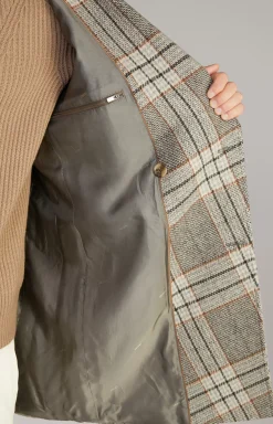 New JOOP! Opoldo coat in a grey pattern grey patterned
