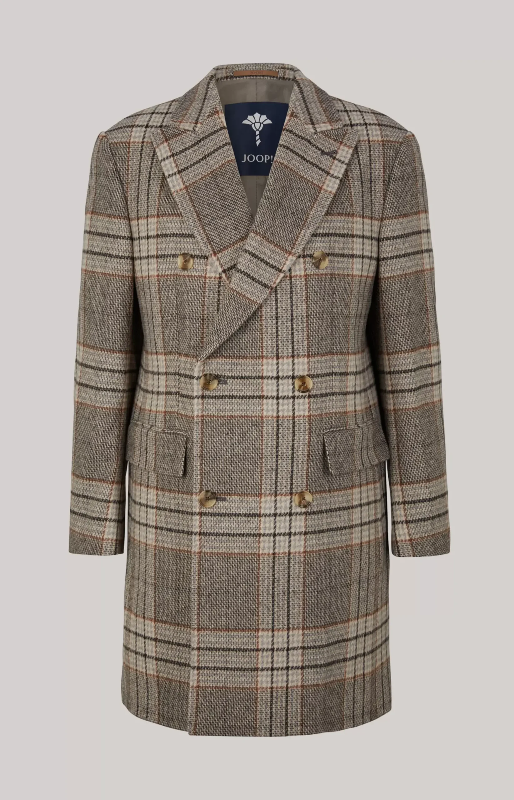 New JOOP! Opoldo coat in a grey pattern grey patterned