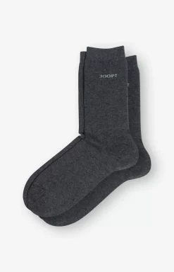 Hot JOOP! 2-pack finest organic cotton socks in dark grey stripes black 1