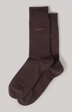 Discount JOOP! 2-pack finest organic cotton socks in Dark Brown colour_900-700