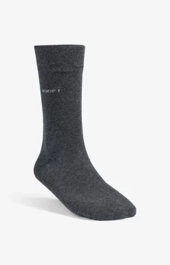JOOP! 2-pack finest organic cotton socks in dark grey stripes black 1