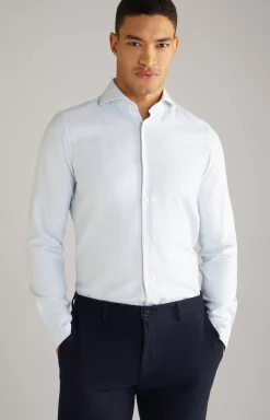 Discount JOOP! Pai Cotton Shirt in a white/light blue pattern