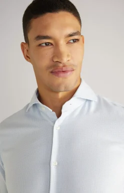 Discount JOOP! Pai Cotton Shirt in a white/light blue pattern