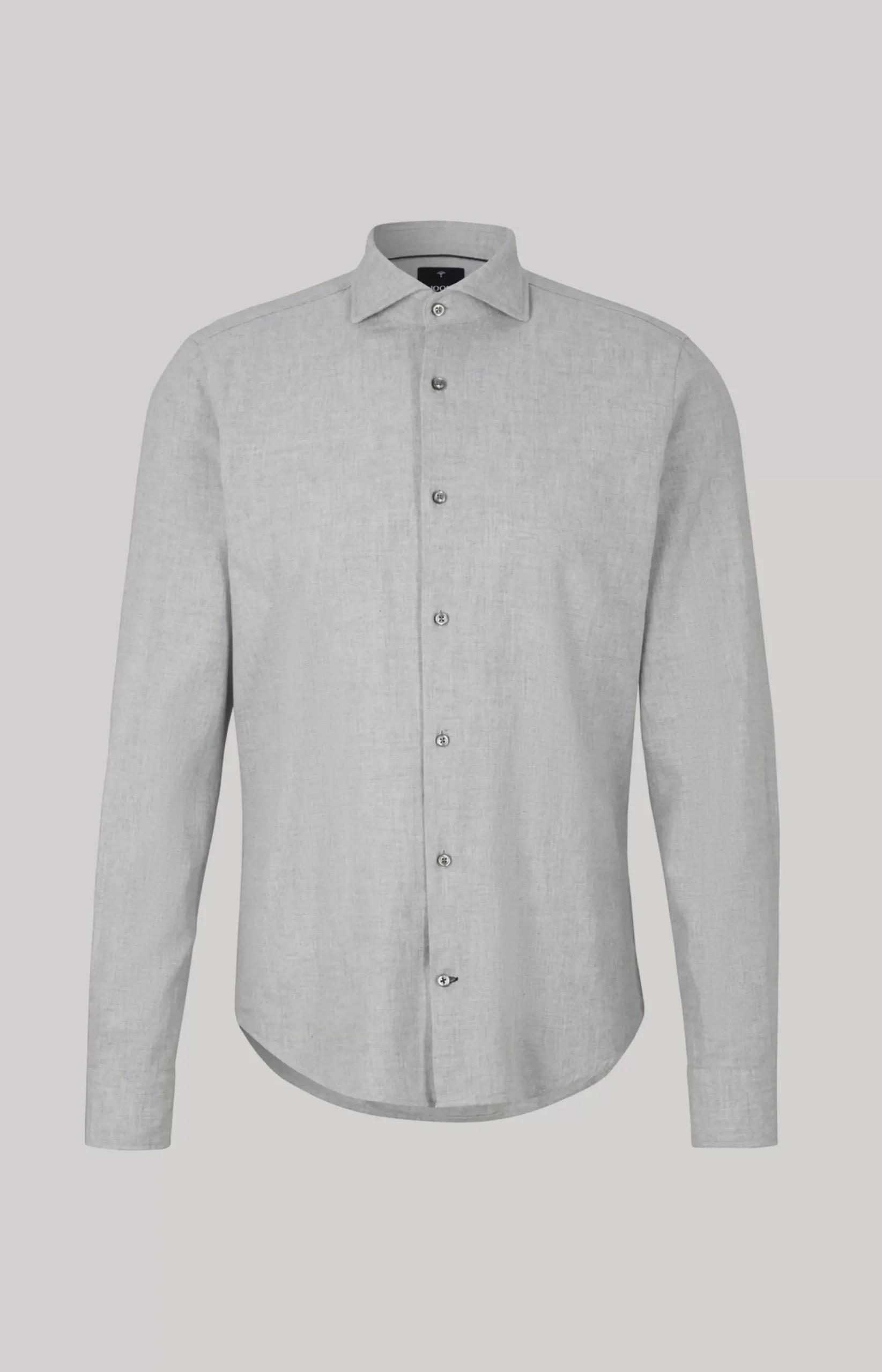 Online JOOP! Pai Cotton Shirt in Light Grey Marl light grey flecked