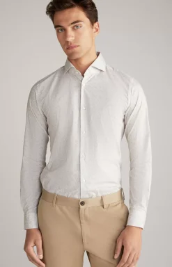 Clearance JOOP! Pai Shirt in a Light Brown Pattern light brown patterned