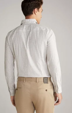 Clearance JOOP! Pai Shirt in a Light Brown Pattern light brown patterned
