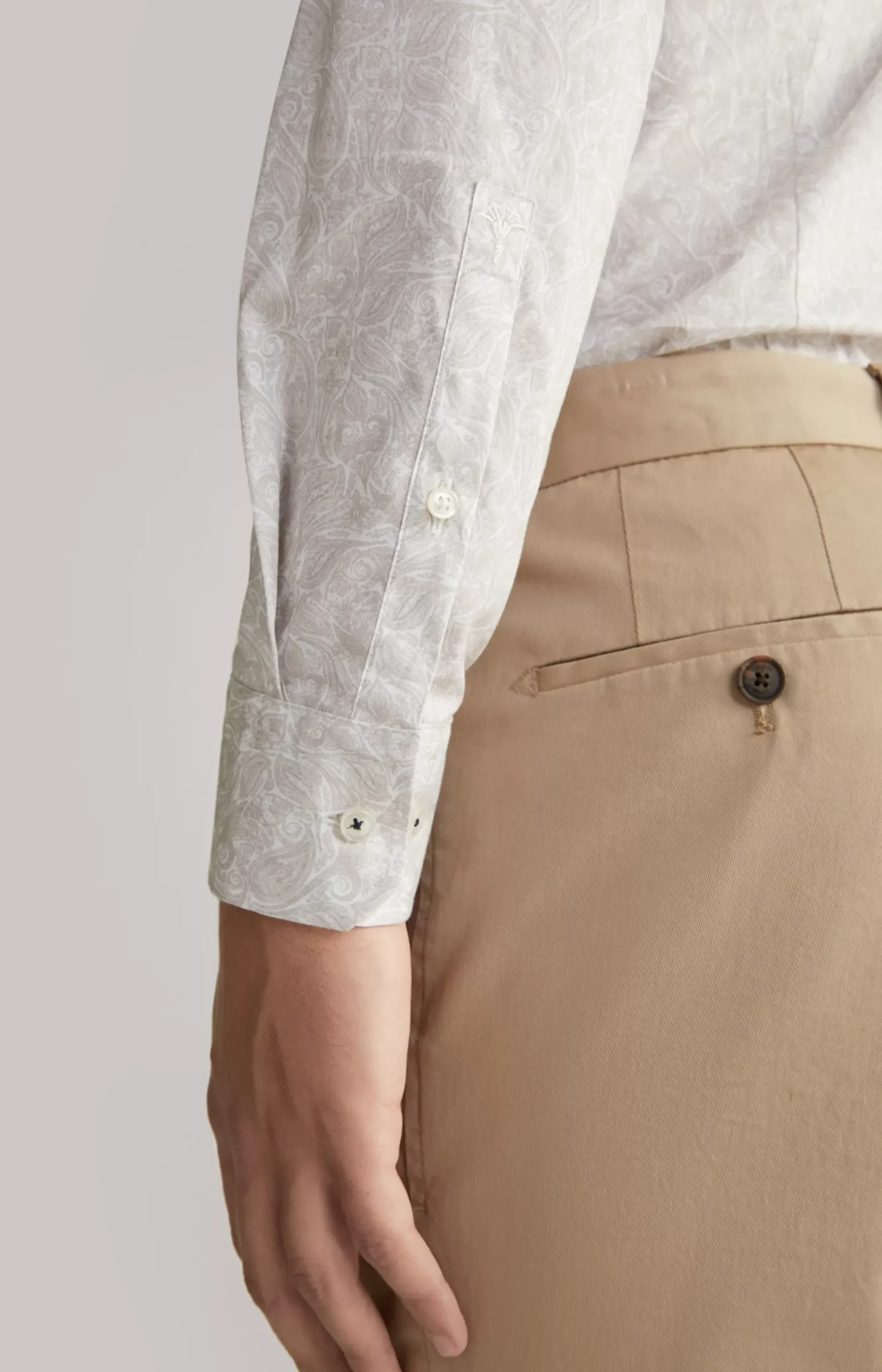 Clearance JOOP! Pai Shirt in a Light Brown Pattern light brown patterned