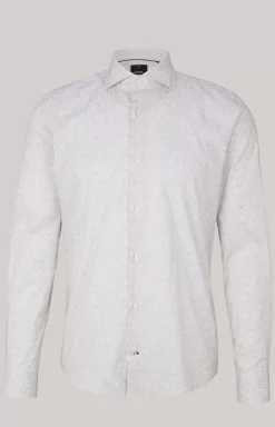 Clearance JOOP! Pai Shirt in a Light Brown Pattern light brown patterned