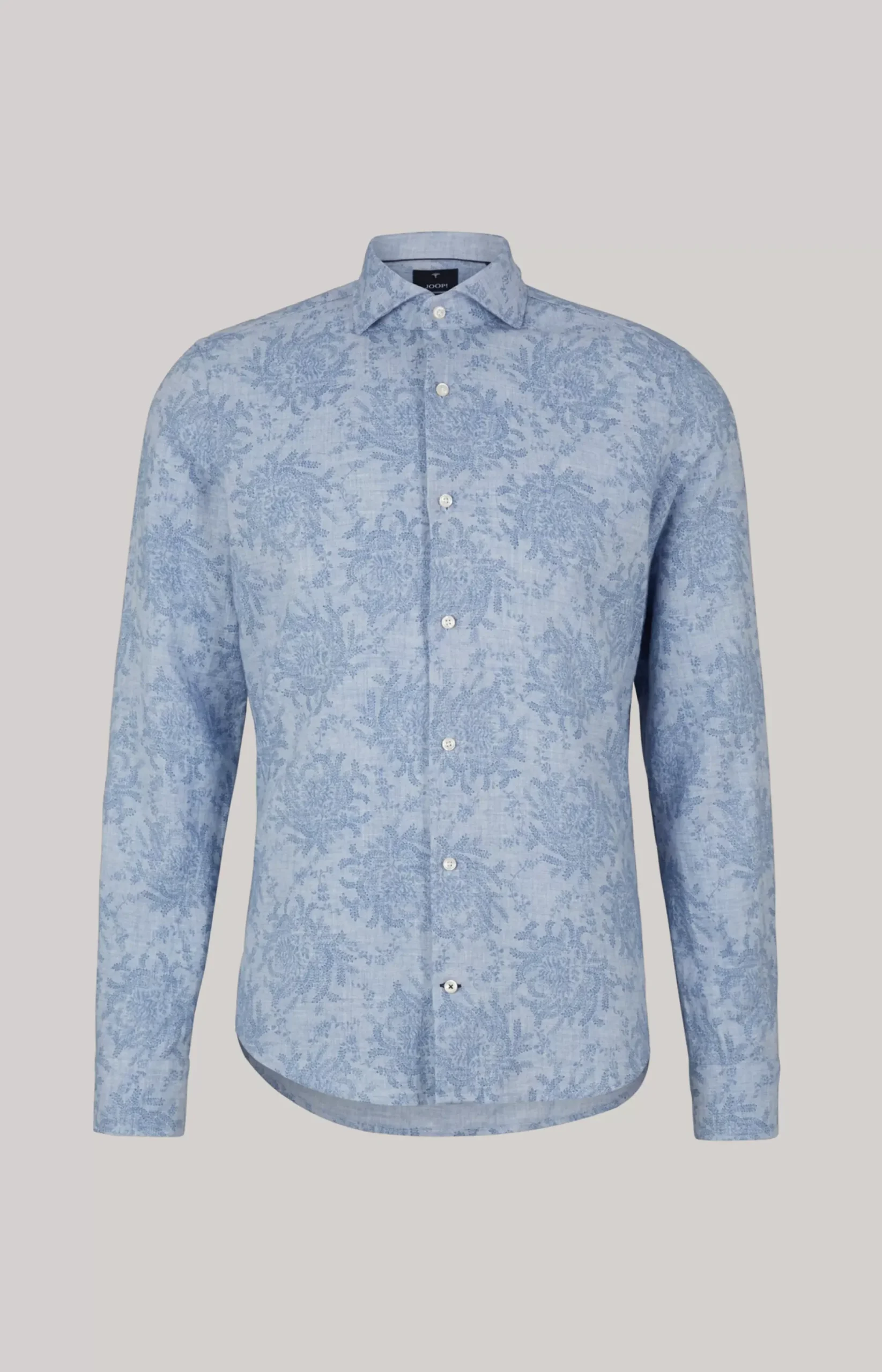 Outlet JOOP! Pai Wool Blend Shirt in a Blue Pattern blue patterned