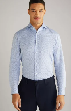 Best JOOP! Paiton Cotton Shirt in a Blue Pattern blue patterned