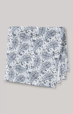 New JOOP! Patterned Pocket Square in Blue/White blue/white patterned
