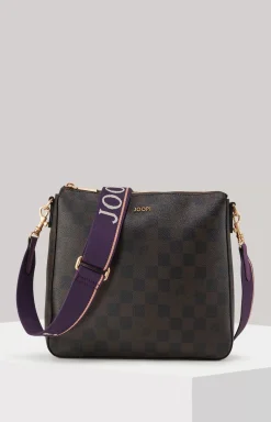Clearance JOOP! Piazza Diletta Jasmina Shoulder Bag in Dark Brown and Purple dark brown/purple