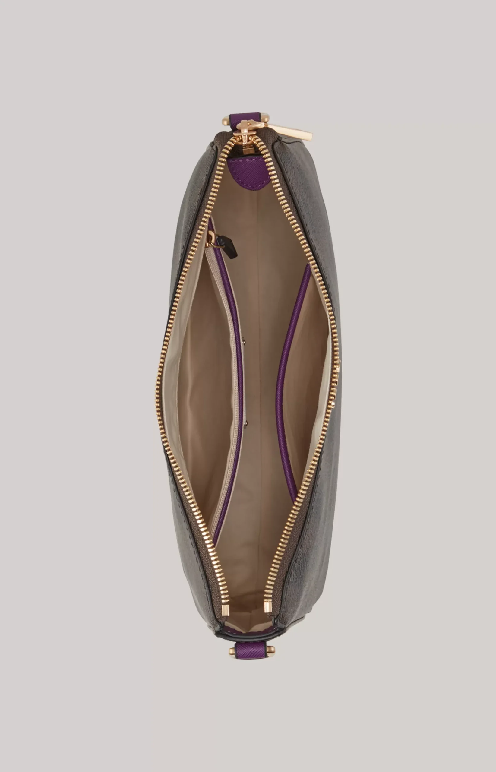 Clearance JOOP! Piazza Diletta Jasmina Shoulder Bag in Dark Brown and Purple dark brown/purple