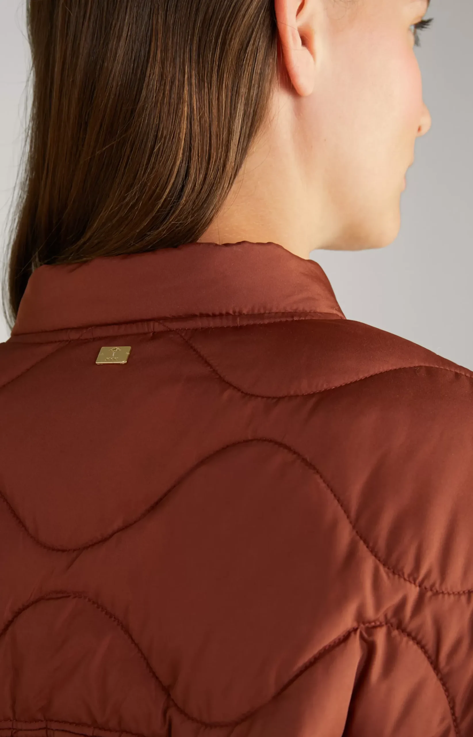 Online JOOP! Quilted Cape Jacket in copper brown