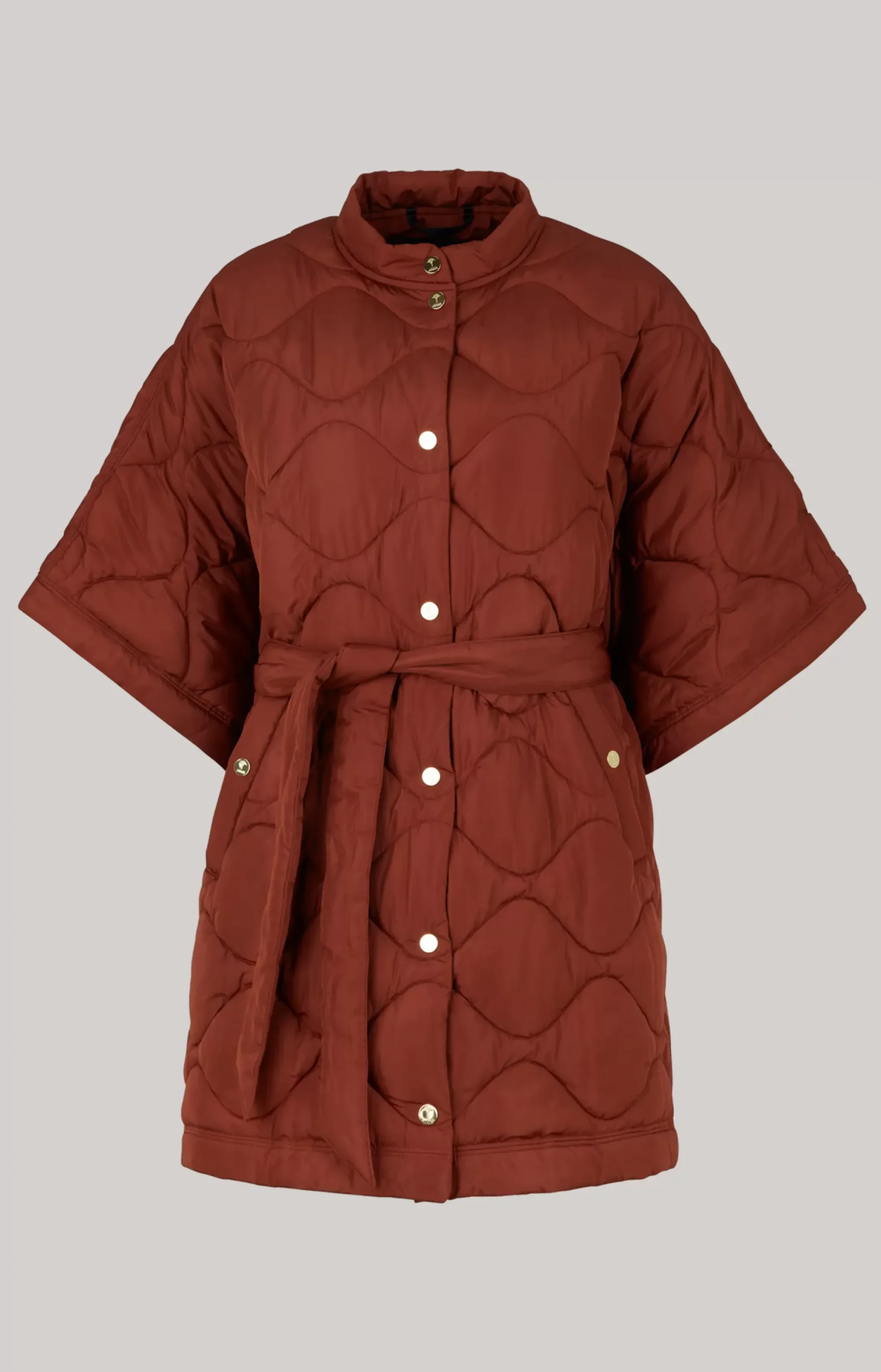 Online JOOP! Quilted Cape Jacket in copper brown