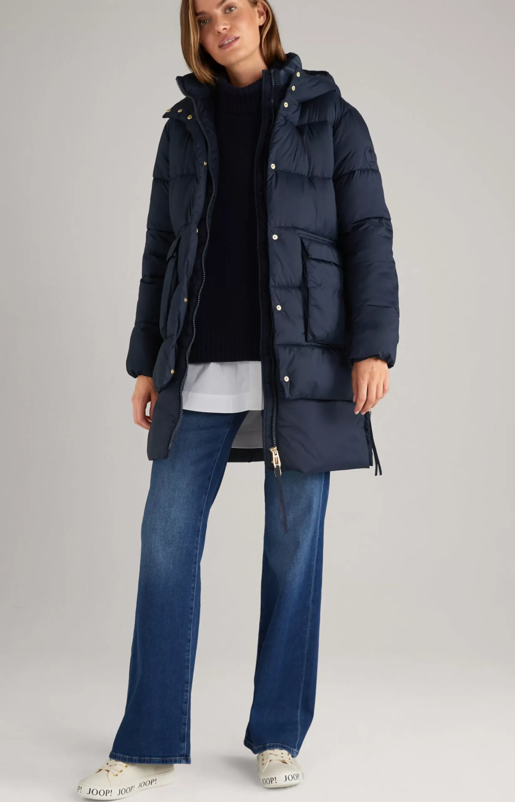 Discount JOOP! Quilted Coat in Dark Blue navy