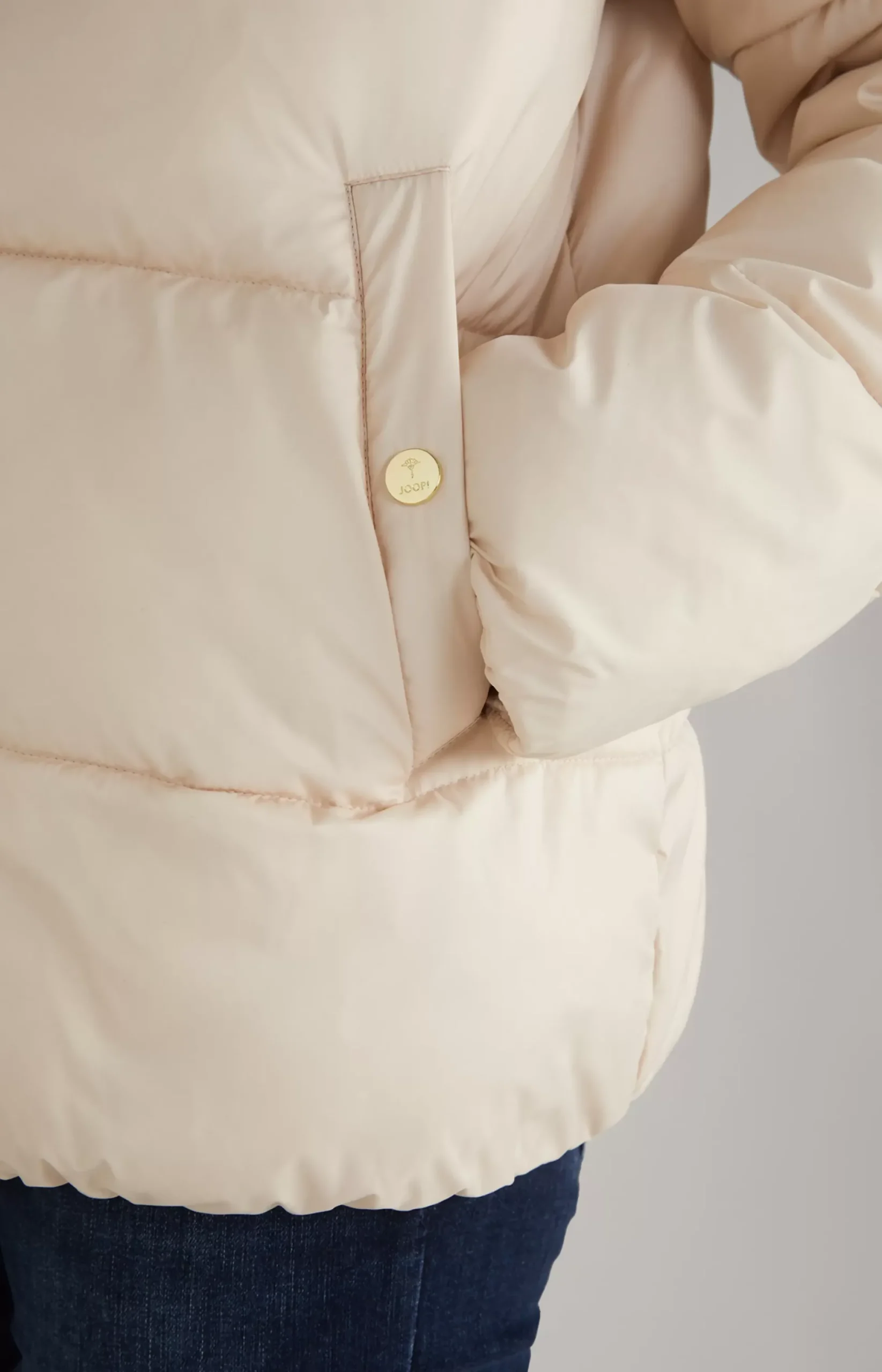 JOOP! Quilted Jacket in Off-White light beige
