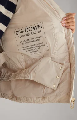 JOOP! Quilted Jacket in Off-White light beige