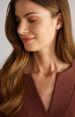 Discount JOOP! Ribbed Long Loungewear Shirt in coffee