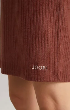 Discount JOOP! Ribbed Long Loungewear Shirt in coffee