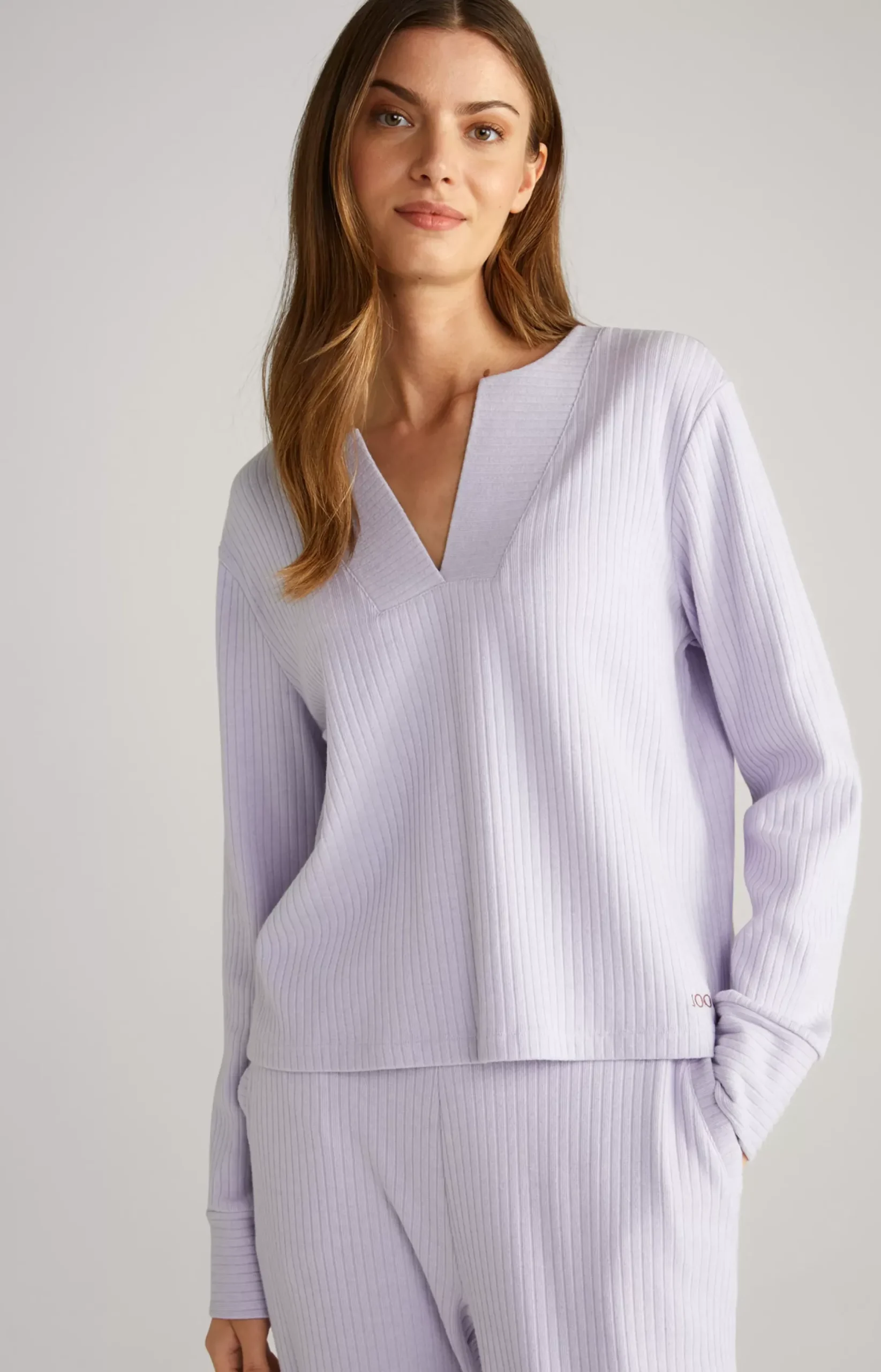Clearance JOOP! Ribbed Long-Sleeve Loungewear Top in lavender