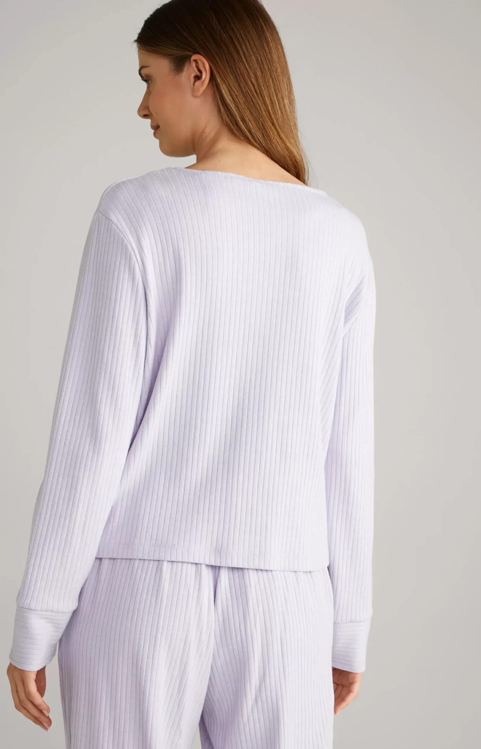 Clearance JOOP! Ribbed Long-Sleeve Loungewear Top in lavender