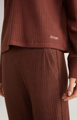Hot JOOP! Ribbed Long-Sleeve Loungewear Top in coffee