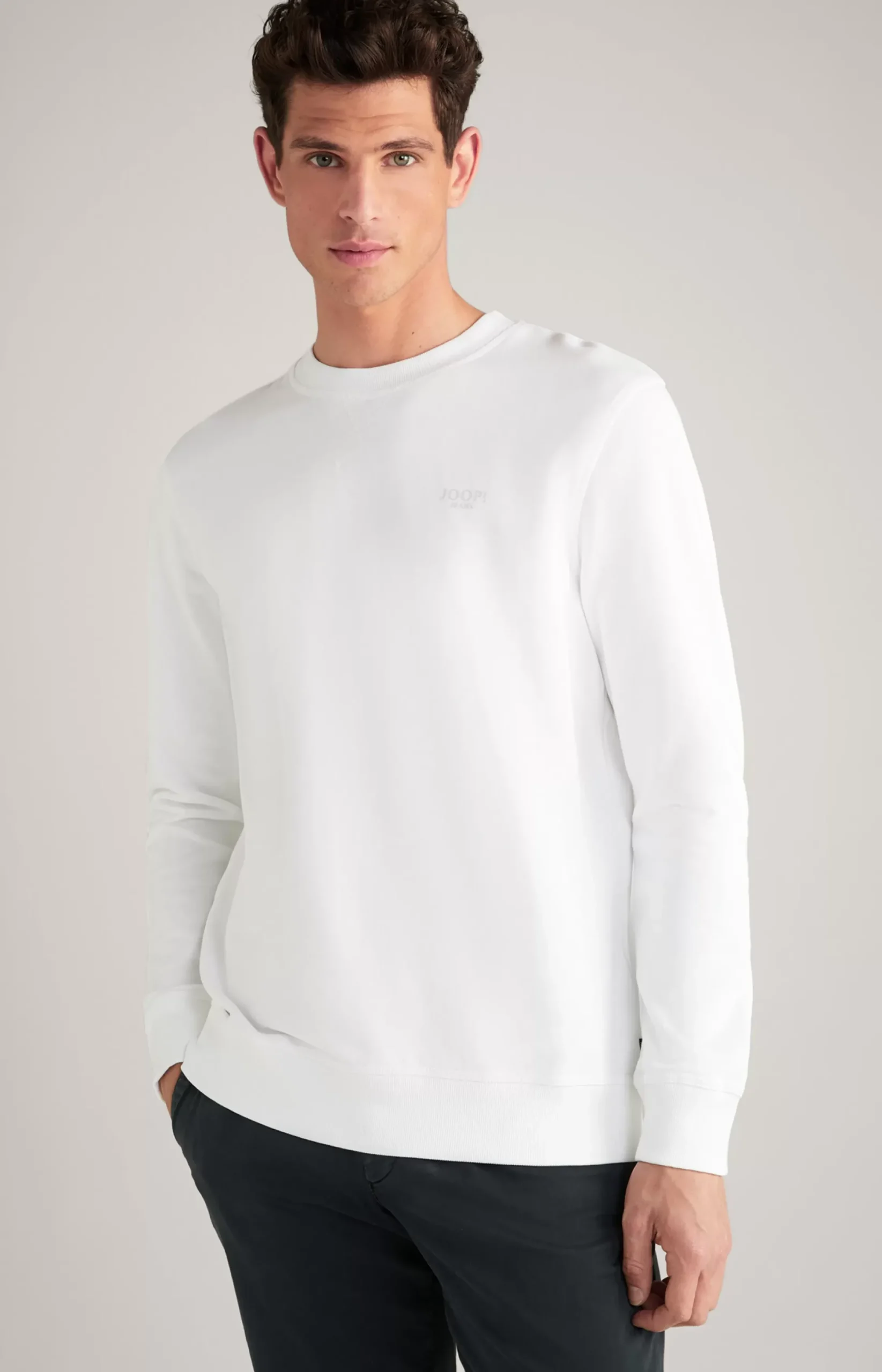 Discount JOOP! Salazar Cotton Sweatshirt in white