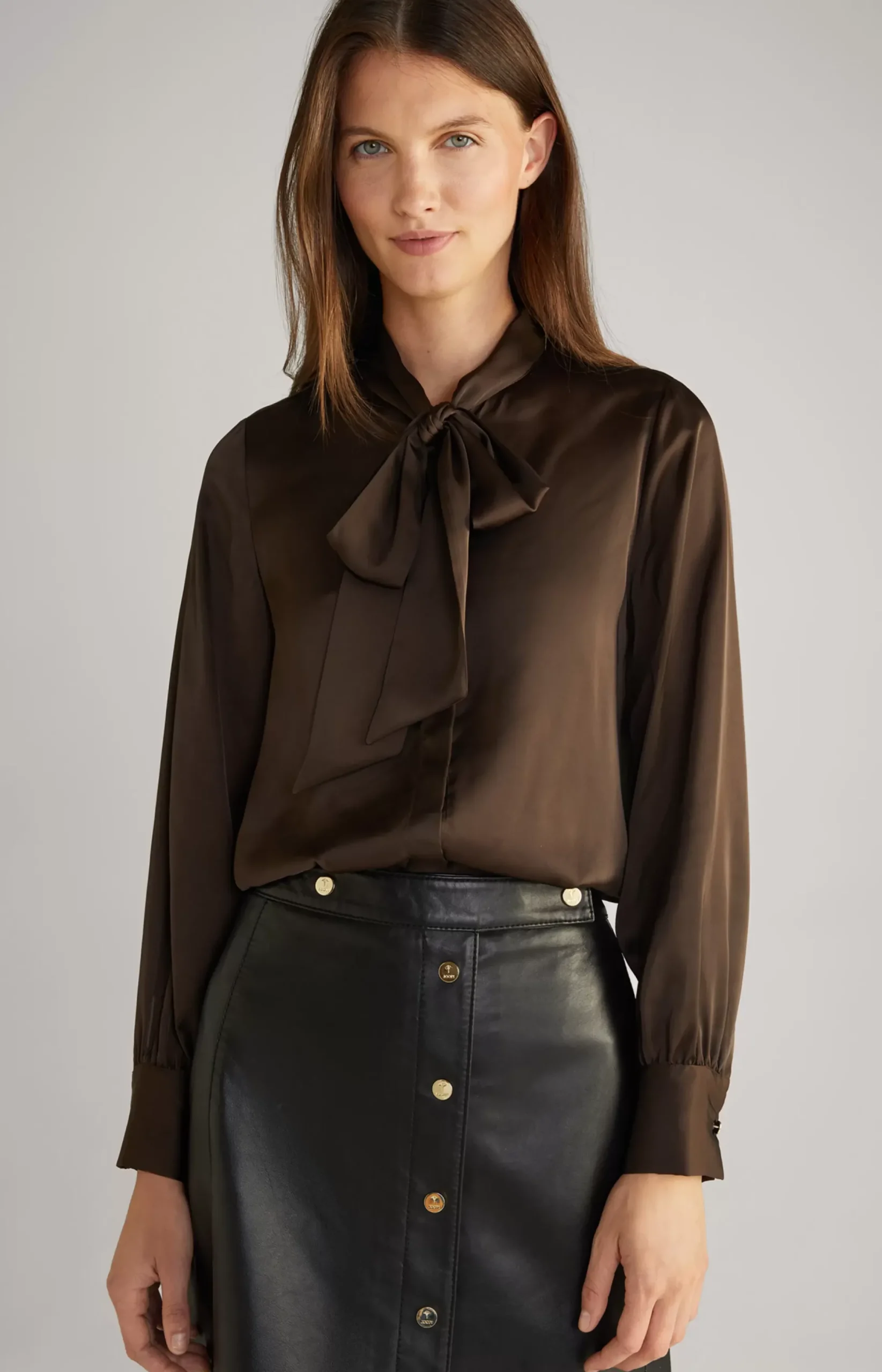 Discount JOOP! Satin Blouse in dark brown