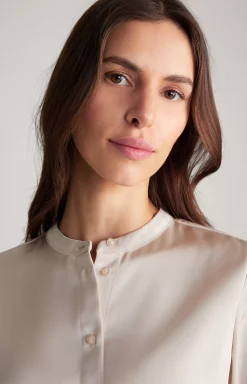 Online JOOP! Satin Blouse in Delicate Pink beige