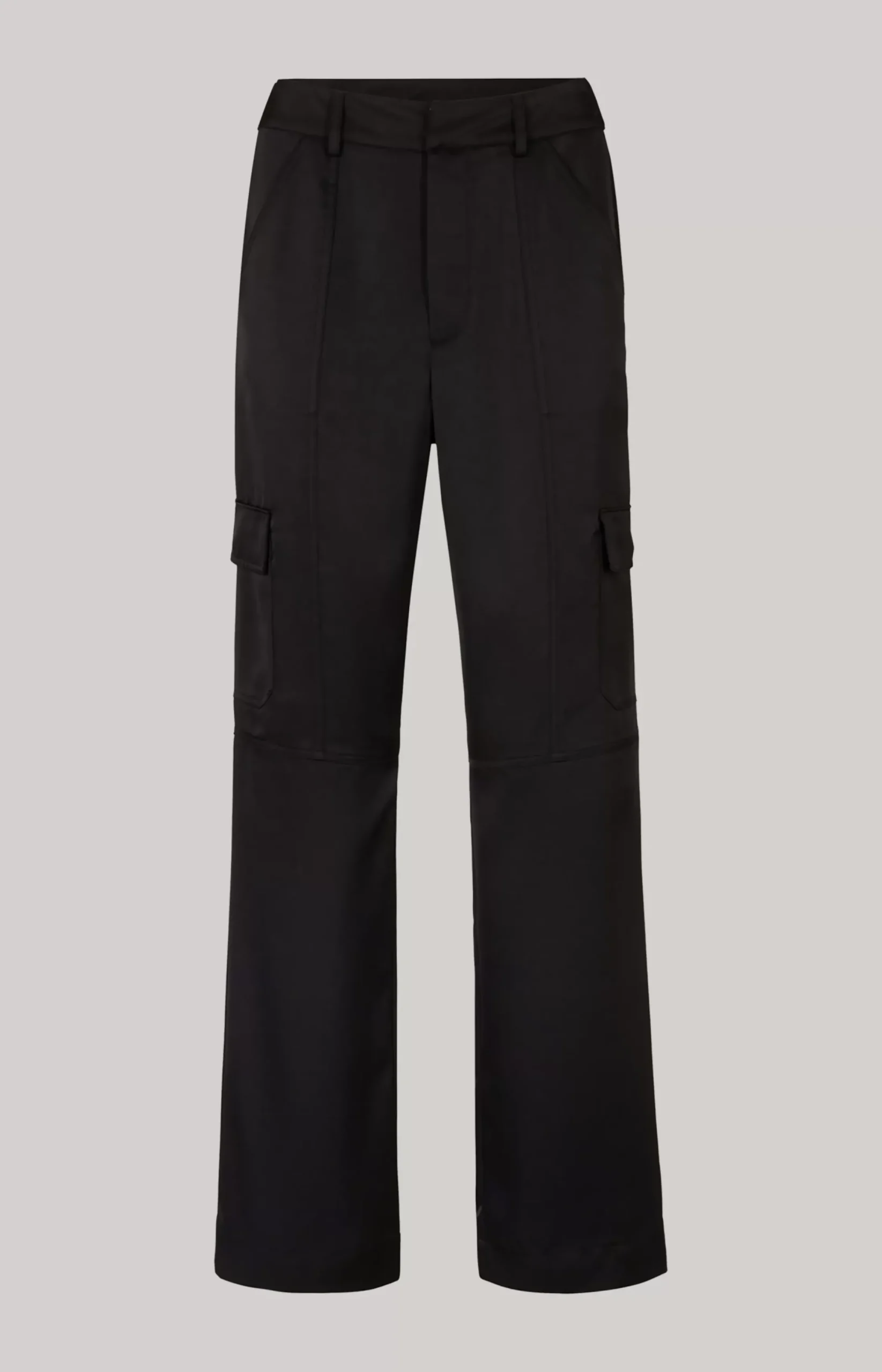 New JOOP! Satin Cargo Trousers in black