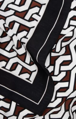 Discount JOOP! Scarf in a /White/Brown Pattern black