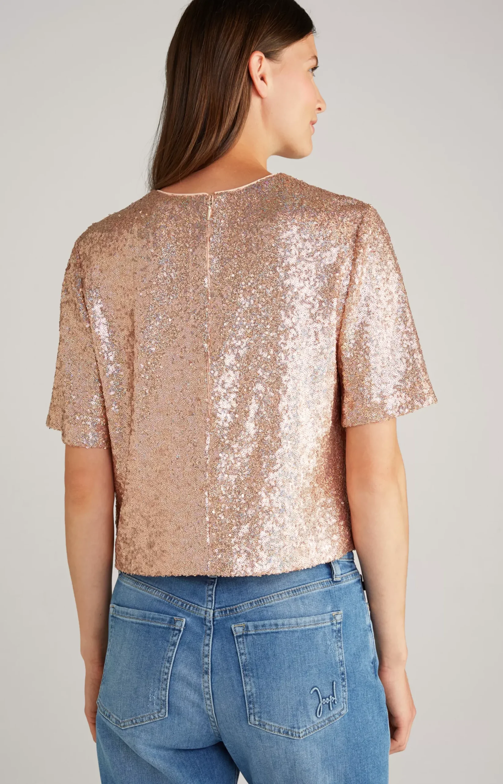 Sale JOOP! Sequined Blouse-style Top in copper/gold
