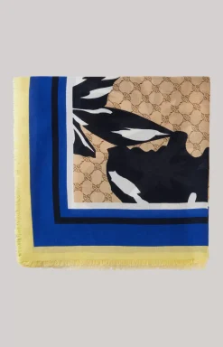 New JOOP! Shawl in a Beige, Yellow and Pattern blue