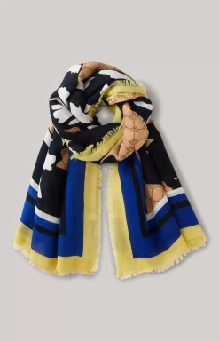 New JOOP! Shawl in a Beige, Yellow and Pattern blue