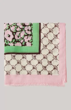 Hot JOOP! Shawl in a Pink and Green Pattern pink/green