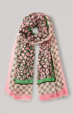 Hot JOOP! Shawl in a Pink and Green Pattern pink/green