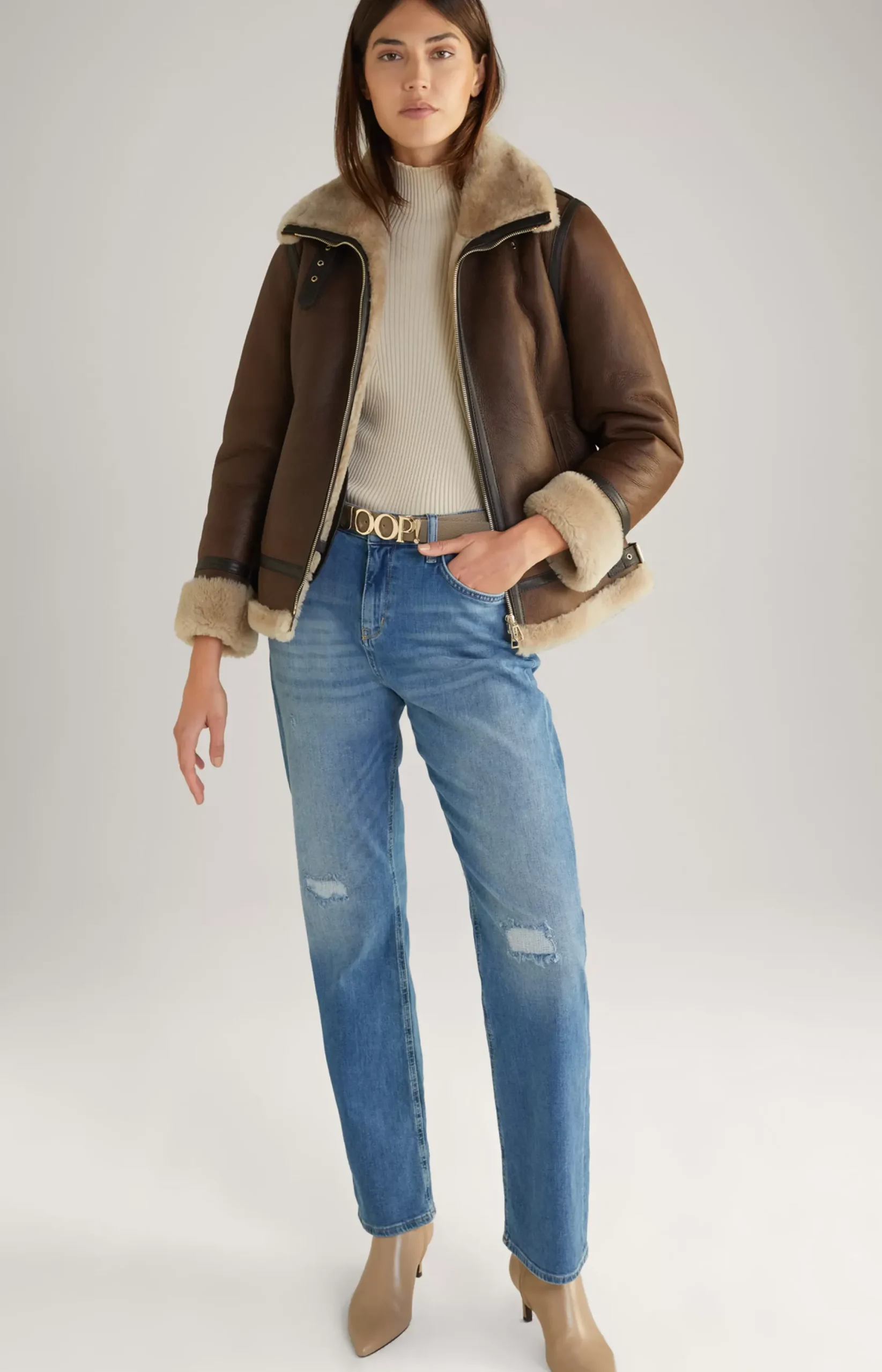 Outlet JOOP! Shearling Jacket in brown
