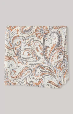 Online JOOP! Silk Pocket Square in beige/blue