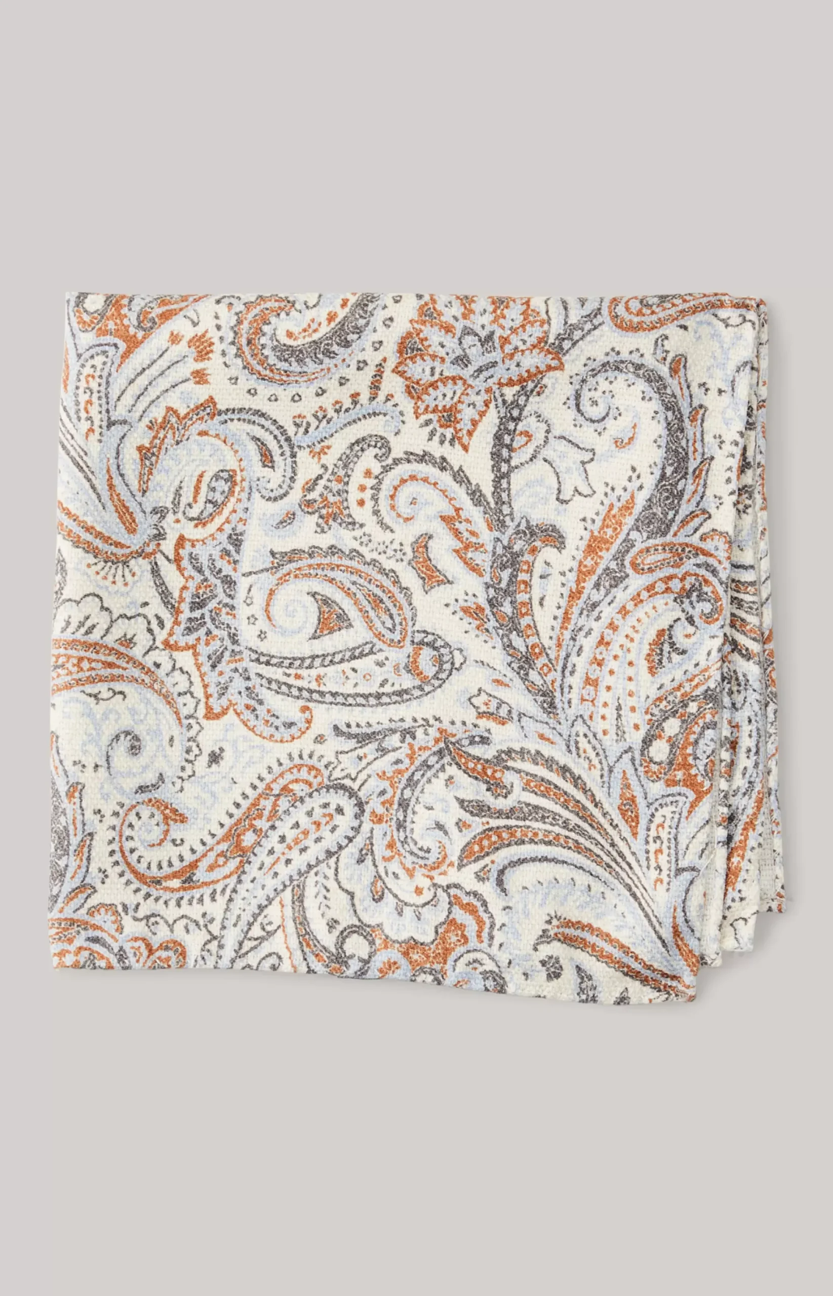 Online JOOP! Silk Pocket Square in beige/blue