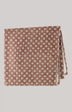 Hot JOOP! Silk Pocket Square in dark beige/blue