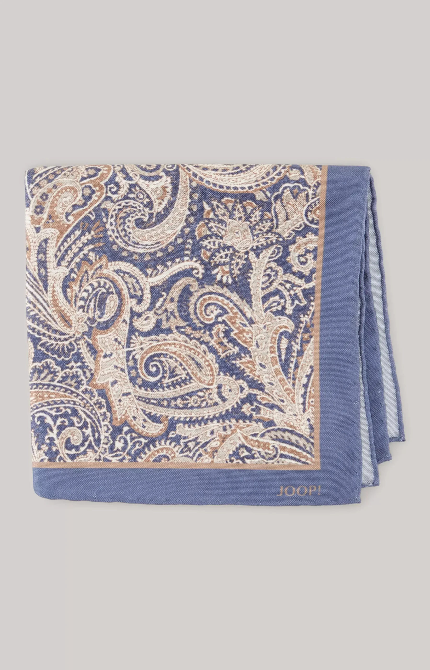 Discount JOOP! Silk Pocket Square in dark blue/brown/beige