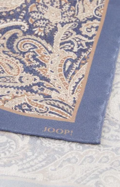 Discount JOOP! Silk Pocket Square in dark blue/brown/beige