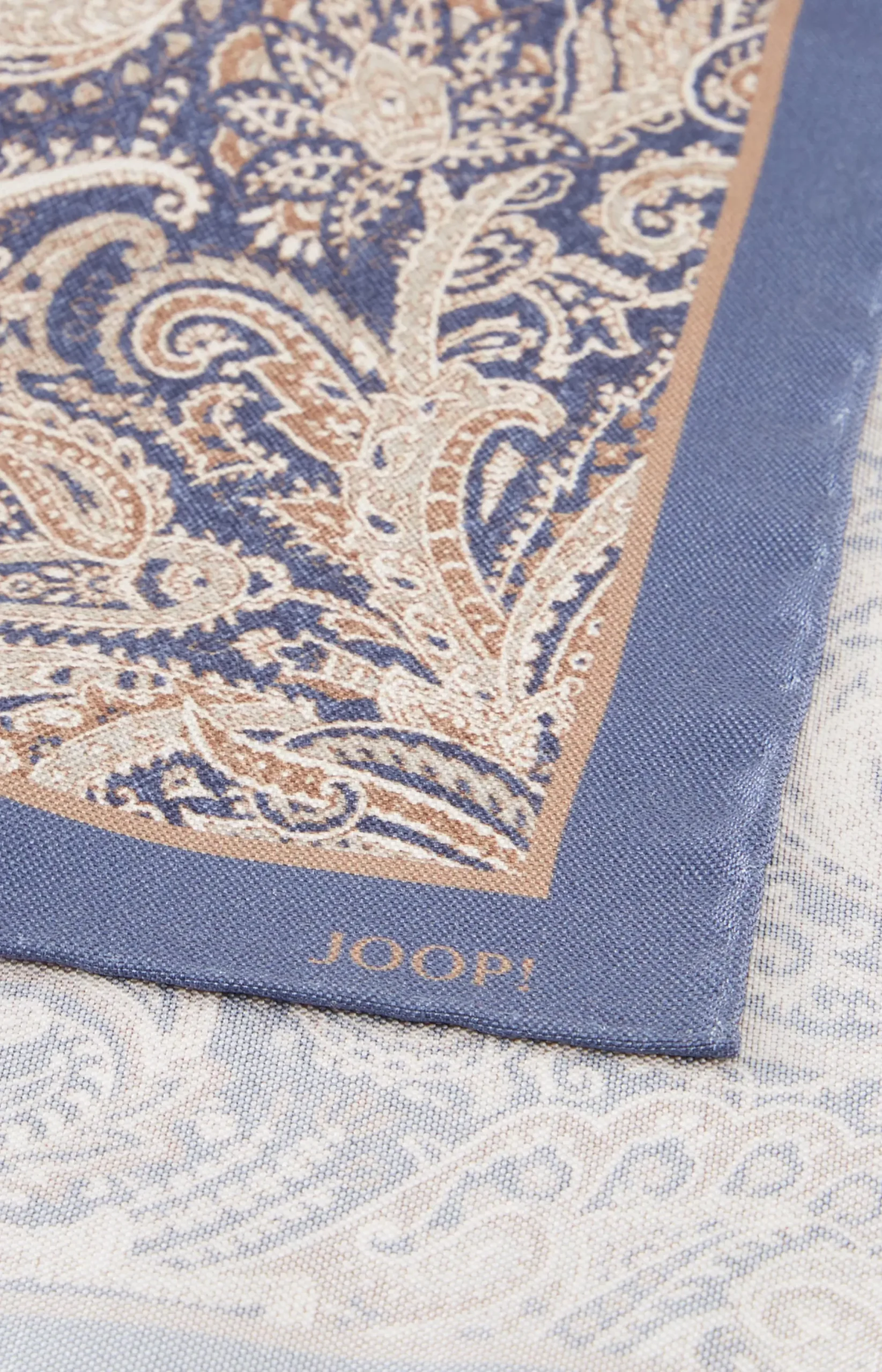 Discount JOOP! Silk Pocket Square in dark blue/brown/beige
