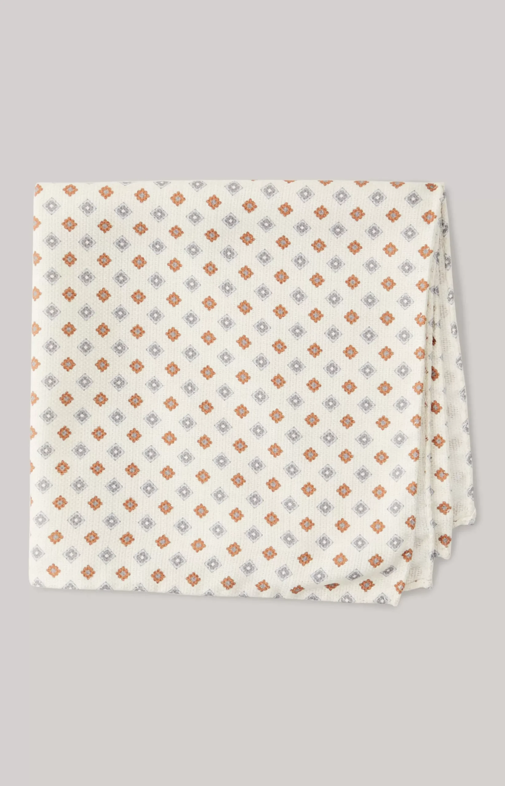 JOOP! Silk Pocket Square in Off-White off-white/blue
