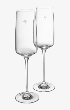 Online JOOP! Single Cornflower Champagne Glass - Set of 2 matt white