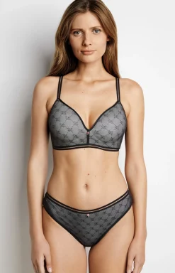 Outlet JOOP! Soft bra with cup in light grey melange/black