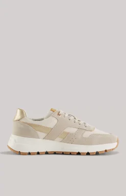 Clearance JOOP! Specchio Misto Hanna Low-Top Trainers in beige/gold